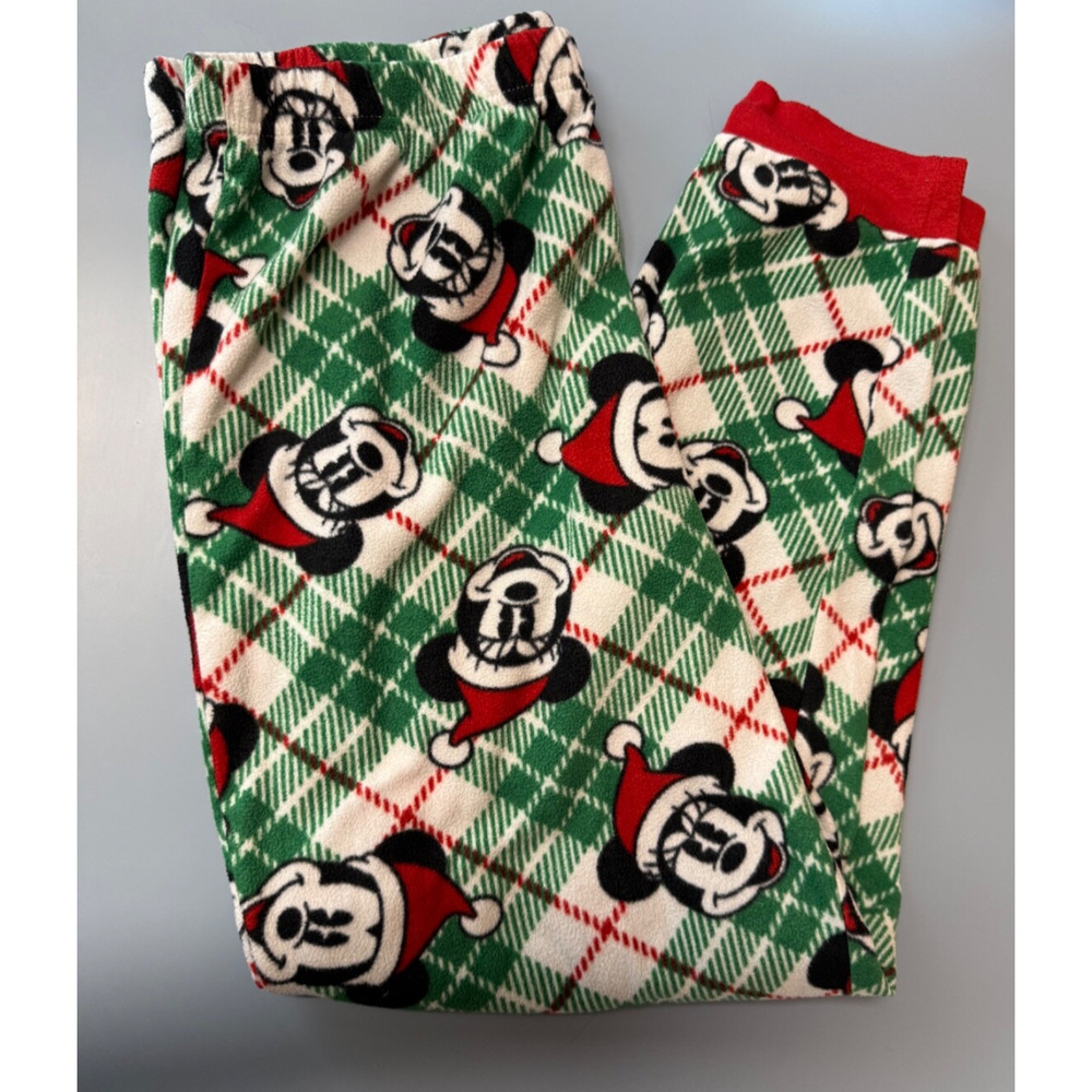 Disney Minnie & Mickey Mouse Sz MEDIUM M Soft Christmas Pajamas Cozy , 2807